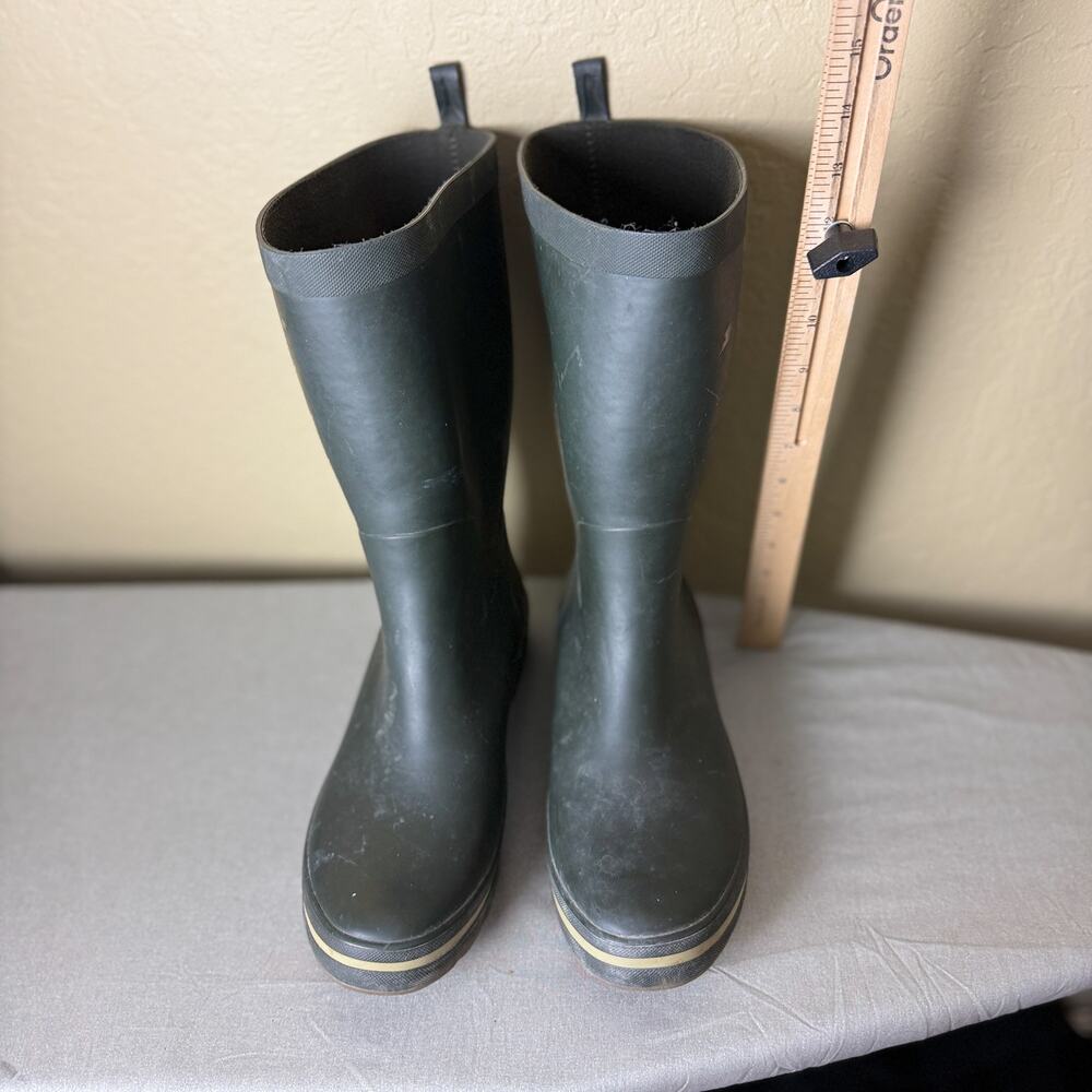 Helly Hansen Men’s Size 11 Green Rubber Rain Boots Waterproof Mid Calf Wellies